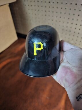 MLB Black and Yellow Mini Helmet - Team Logo Accent